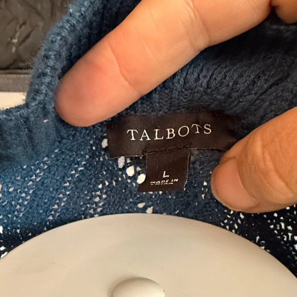Talbots‎ Ruffle neck Sweater- worn about twice. 99 retail
